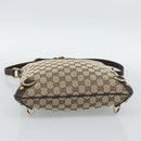 GUCCI GG Canvas Shoulder Bag Beige Gold Tone 131326 Auth ep15356A-5