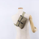 GUCCI Waist Bag Canvas Beige Silver 92543 Auth ep15357-23