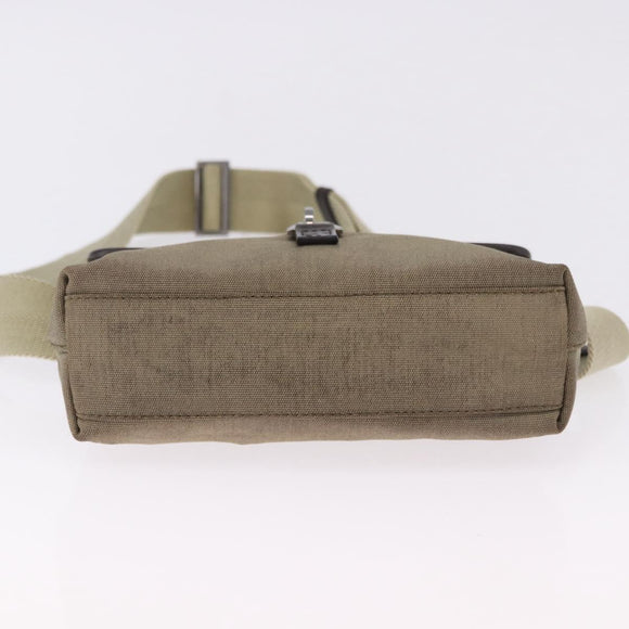 GUCCI Waist Bag Canvas Beige Silver 92543 Auth ep15357