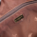 BURBERRY Nova Check Hand Bag PVC Leather Beige Gold Tone Auth ep15358A-11