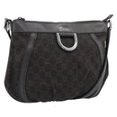 GUCCI GG Canvas Shoulder Bag Outlet Brown Silver 265691 Auth ep15359-1