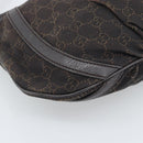 GUCCI GG Canvas Shoulder Bag Outlet Brown Silver 265691 Auth ep15359-14