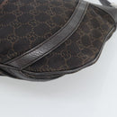 GUCCI GG Canvas Shoulder Bag Outlet Brown Silver 265691 Auth ep15359-15