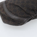 GUCCI GG Canvas Shoulder Bag Outlet Brown Silver 265691 Auth ep15359-16