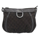 GUCCI GG Canvas Shoulder Bag Outlet Brown Silver 265691 Auth ep15359-13