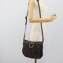 GUCCI GG Canvas Shoulder Bag Outlet Brown Silver 265691 Auth ep15359-22