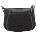 GUCCI GG Canvas Shoulder Bag Outlet Brown Silver 265691 Auth ep15359-2