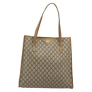 GUCCI GG Supreme Tote Bag PVC Leather Beige Gold Tone 56 02 998 Auth ep15360-2