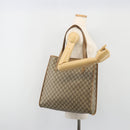 GUCCI GG Supreme Tote Bag PVC Leather Beige Gold Tone 56 02 998 Auth ep15360-25