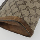 GUCCI GG Supreme Clutch Bag PVC Leather Beige Brown Auth ep15361-16