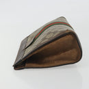 GUCCI GG Supreme Clutch Bag PVC Leather Beige Brown Auth ep15361-4