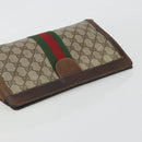 GUCCI GG Supreme Clutch Bag PVC Leather Beige Brown Auth ep15361-5