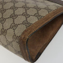 GUCCI GG Supreme Clutch Bag PVC Leather Beige Brown Auth ep15361-7