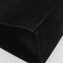 Salvatore Ferragamo Gancini Hand Bag Suede Black Gold Tone Auth ep15363A-16