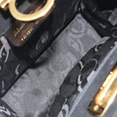 Salvatore Ferragamo Gancini Hand Bag Suede Black Gold Tone Auth ep15363A-11