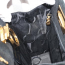 Salvatore Ferragamo Gancini Hand Bag Suede Black Gold Tone Auth ep15363A-17