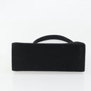 Salvatore Ferragamo Gancini Hand Bag Suede Black Gold Tone Auth ep15363A-5