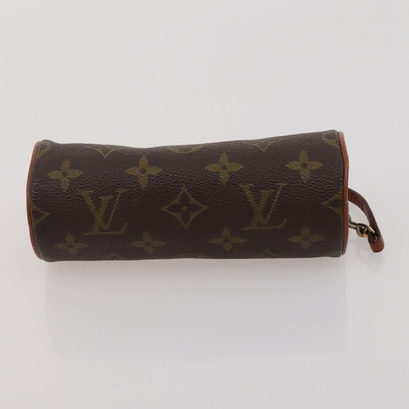 LOUIS VUITTON Gucci Cartier Pouch Hand Bag Leather PVC 3 Set Black Auth ep15365