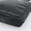 GUCCI GG Implementation Shoulder Bag PVC Black Silver 233268 Auth ep15366A-15