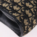 Christian Dior Trotter Canvas Shoulder Bag Navy Gold Tone Auth ep15368A-12