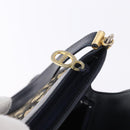 Christian Dior Trotter Canvas Shoulder Bag Navy Gold Tone Auth ep15368A-19