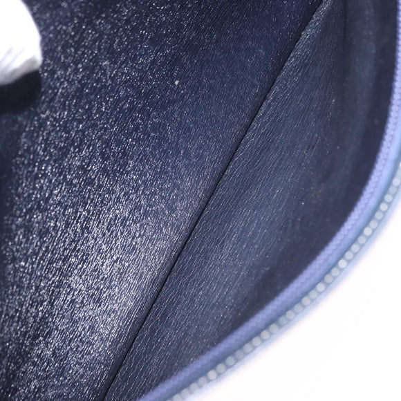 Christian Dior Trotter Canvas Shoulder Bag Navy Gold Tone Auth ep15368A