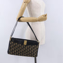 Christian Dior Trotter Canvas Shoulder Bag Navy Gold Tone Auth ep15368A-23