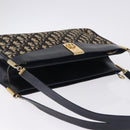 Christian Dior Trotter Canvas Shoulder Bag Navy Gold Tone Auth ep15368A-6