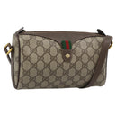 GUCCI GG Supreme Shoulder Bag PVC Leather Beige Gold Tone 89 02 018 Auth ep15372-1