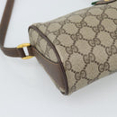 GUCCI GG Supreme Shoulder Bag PVC Leather Beige Gold Tone 89 02 018 Auth ep15372-14