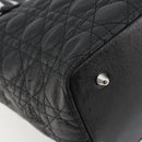 Christian Dior Canage Hand Bag Canvas Black Silver Auth ep15375-16