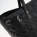 Christian Dior Canage Hand Bag Canvas Black Silver Auth ep15375-10