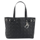 Christian Dior Canage Hand Bag Canvas Black Silver Auth ep15375-13