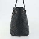 Christian Dior Canage Hand Bag Canvas Black Silver Auth ep15375-3