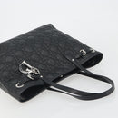 Christian Dior Canage Hand Bag Canvas Black Silver Auth ep15375-6