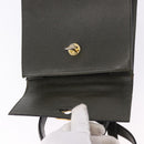 CELINE Hand Bag Leather 2way Khaki Gold Tone Auth ep15377-10