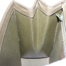 CELINE Hand Bag Leather 2way Khaki Gold Tone Auth ep15377-21