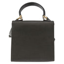 CELINE Hand Bag Leather 2way Khaki Gold Tone Auth ep15377-2