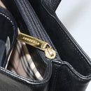 BURBERRY Hand Bag Leather Black Gold Tone Auth ep15378-21