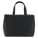 BURBERRY Hand Bag Leather Black Gold Tone Auth ep15378-2