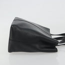 BURBERRY Hand Bag Leather Black Gold Tone Auth ep15378-3