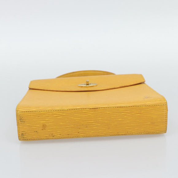 LOUIS VUITTON Epi Malesherbes Hand Bag Tassili Yellow M52379 LV Auth ep15379