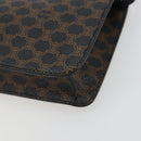CELINE Macadam Accessory Pouch PVC Leather Black Gold Tone Auth ep15382A-10