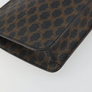 CELINE Macadam Accessory Pouch PVC Leather Black Gold Tone Auth ep15382A-11