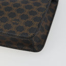 CELINE Macadam Accessory Pouch PVC Leather Black Gold Tone Auth ep15382A-12