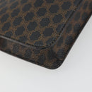 CELINE Macadam Accessory Pouch PVC Leather Black Gold Tone Auth ep15382A-13