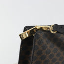 CELINE Macadam Accessory Pouch PVC Leather Black Gold Tone Auth ep15382A-14