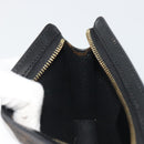 CELINE Macadam Accessory Pouch PVC Leather Black Gold Tone Auth ep15382A-19