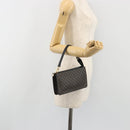 CELINE Macadam Accessory Pouch PVC Leather Black Gold Tone Auth ep15382A-21