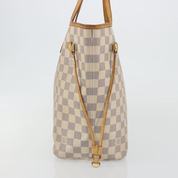 LOUIS VUITTON Damier Azur Neverfull MM Tote Bag N41605 LV Auth ep15383